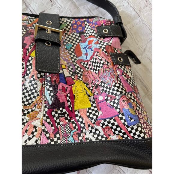 Sydney Love Hip Chic Large Hobo Bag Fashion Model Print Colorful Maximalist NWT - Picture 11 of 15